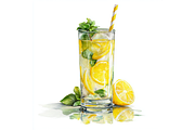 Prompt Watercolor Lemon Clipart, a Decorative Illustration by Creative design (Thumbnail 2 of 7)