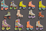 Halloween Roller Skates Clipart, an Object Graphic by Jakayla Digital Co (Thumbnail 7 of 15)