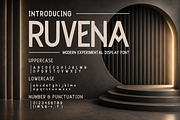 RUVENA – Modern Experimental Display, a Sans Serif Font by idealistudio (Thumbnail 1 of 5)
