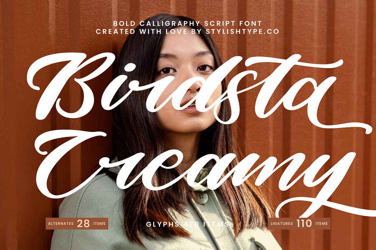 Birdsta Creamy Bold Calligraphy Font, a Script Font by stylishtype.co (Photo 1 of 20)