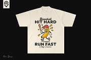 Funny Banana Mascot, Baseball Sports, a Sport Illustration by shaondesigns (Thumbnail 4 of 4)