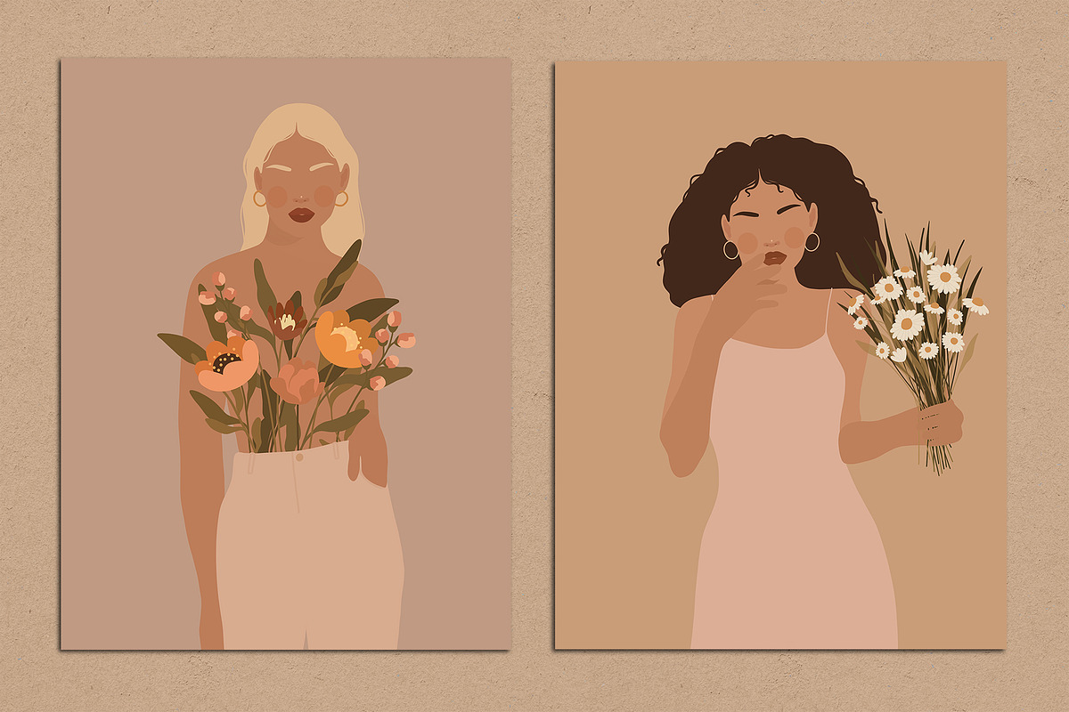 Flower Girls Abstract Posters, a Decorative Illustration by Miracles Everywhere (Photo 4 of 5)