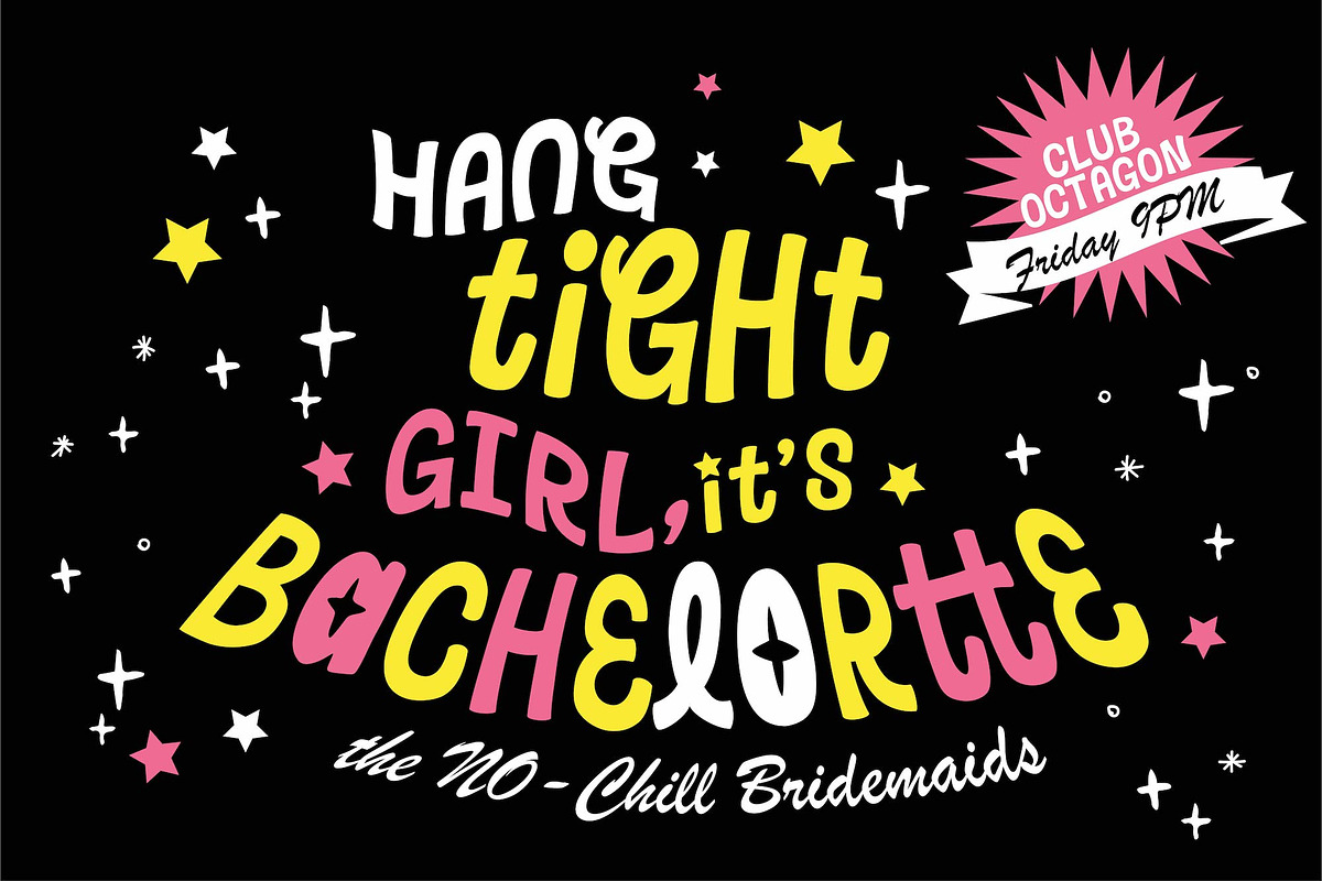 Sparkling Attack! Font preview 6