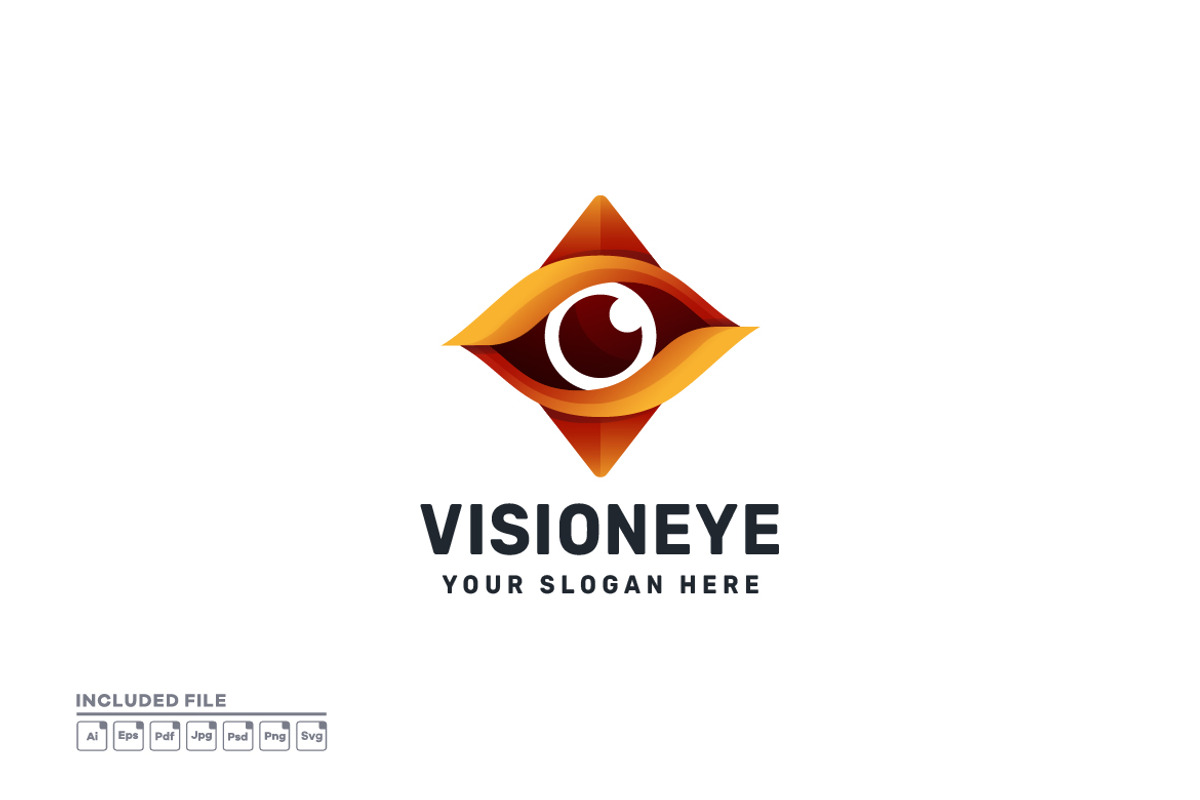 Vision Eye Gradient Colorful Logo, a Branding & Logo Template by yuanesei