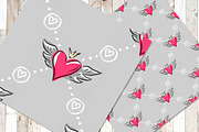 Set: seamless pattern with hearts, a Pattern Graphic by Melniklenart (Thumbnail 6 of 10)