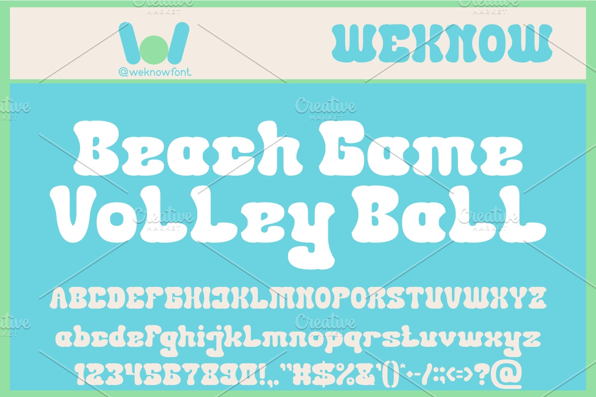 Beach Game font, a Font by weknow (Photo 1 of 5)