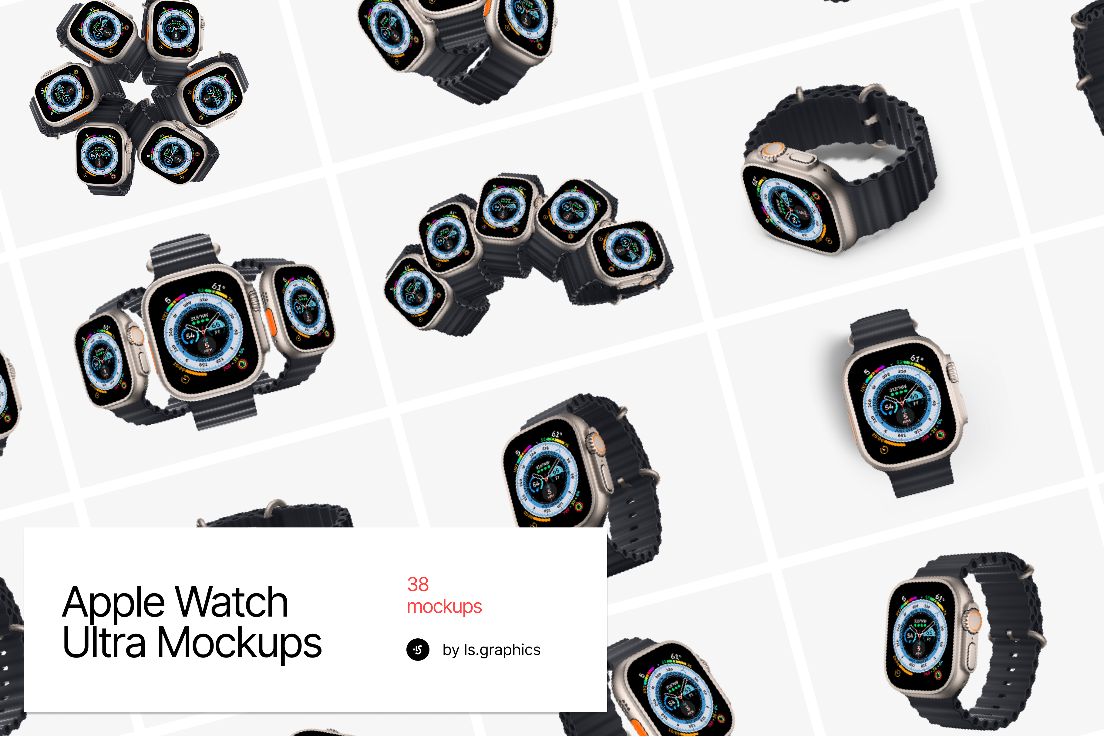Apple Watch Ultra Mockups by Lsgraphics  Creative Market