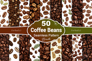 Coffee Beans Seamless Pattern, a Pattern Graphic by Forhadx5