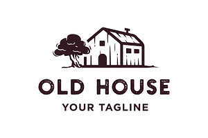 rustic old house wooden barn logo, a Branding & Logo Template by funpixel