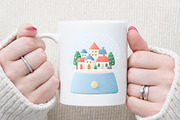 Cozy Blue Winter Watercolor Clipart, an Illustration by Sublimation Artist (Thumbnail 5 of 6)
