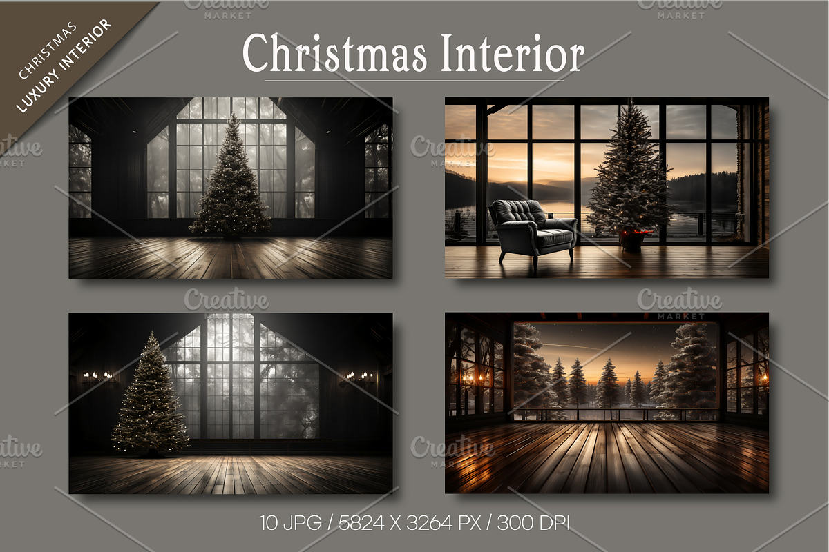 Christmas Decorated Home Interior., a Decorative Illustration by KENO Mascots (Photo 3 of 4)