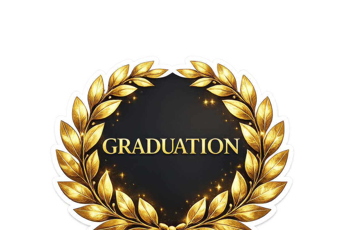 Graduation golden laurel wreath with, an Illustration by Dvoevnore photos