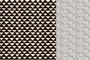6 Black Sketched Seamless Patterns, a Pattern Graphic by Olya Creative (Thumbnail 4 of 4)