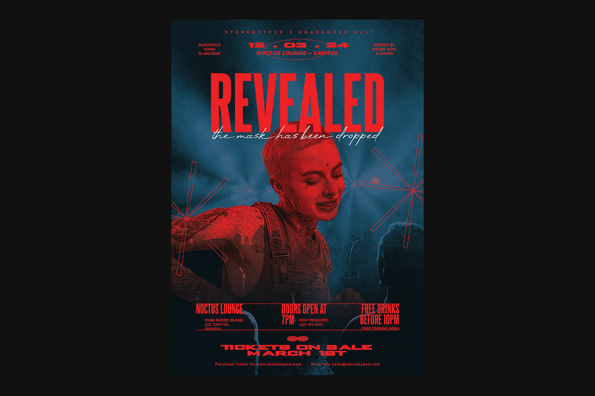 5 Hip Hop Artist Poster Templates, a Flyer Template by Bornx Design (Photo 4 of 6)