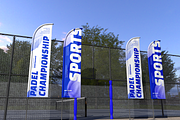 Promotional Padel Pole Flag Mockup, an Advertising Mockup by Bartama Graphic (Thumbnail 2 of 5)