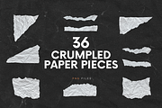36 White Ripped Crumpled Old Papers, a Texture Graphic by Ksuview (Thumbnail 1 of 9)