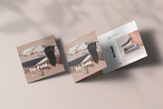 Tri-Fold Square Brochure Mock-up, an Advertising Mockup by Se٧enStudio (Thumbnail 12 of 16)
