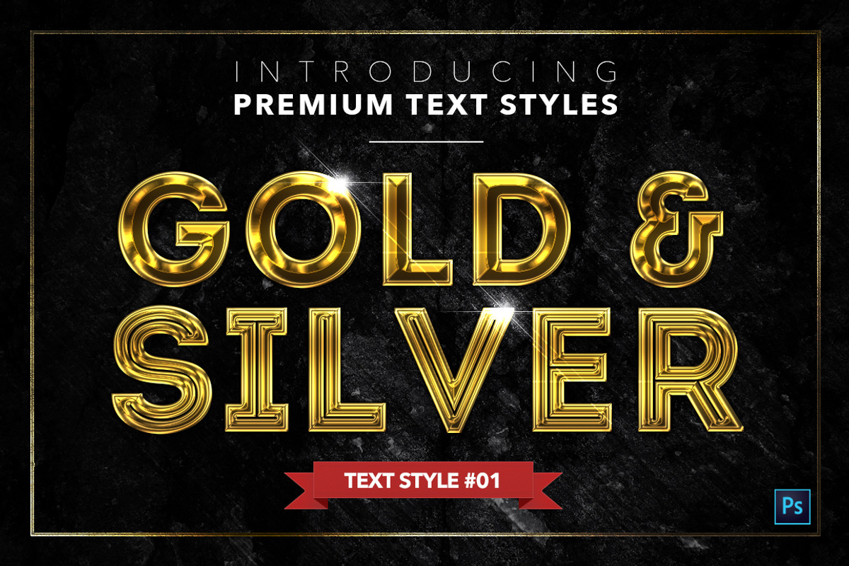 Gold & Silver #6 - 20 Text Styles preview 2