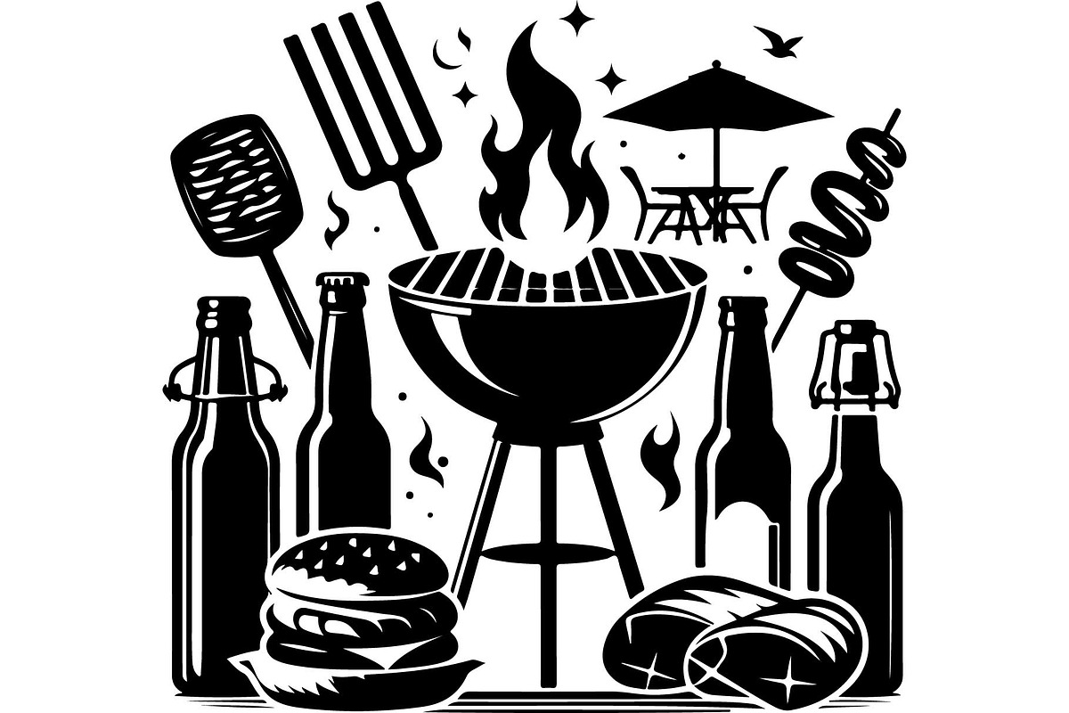 Black BBQ Grill SVG Set, an Object Graphic by jahid234 (Photo 12 of 13)