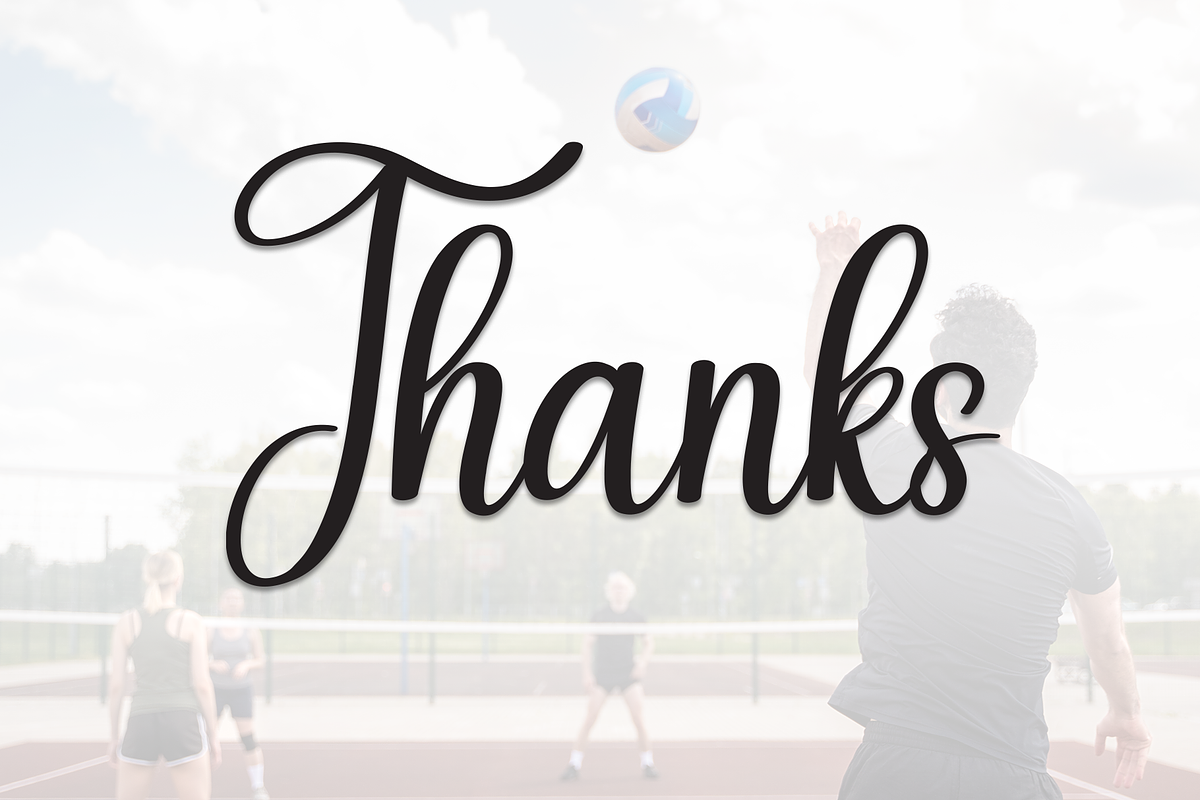 Volleyball | Script Font, a Handwritten Font by Scratchones (Photo 8 of 8)