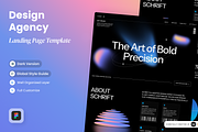 Schrift - Design Agency Landing Page, a Landing Page Template by SLAB! Design (Thumbnail 1 of 4)