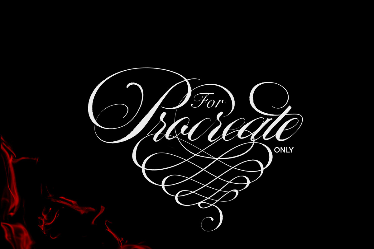 Blackletter Procreate Brushes, a Brush Add-On by Emmanuel Buron (Photo 9 of 13)