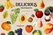 Vintage harvest fruits collection, a Pattern Graphic by Beauty Drops (Thumbnail 5 of 9)