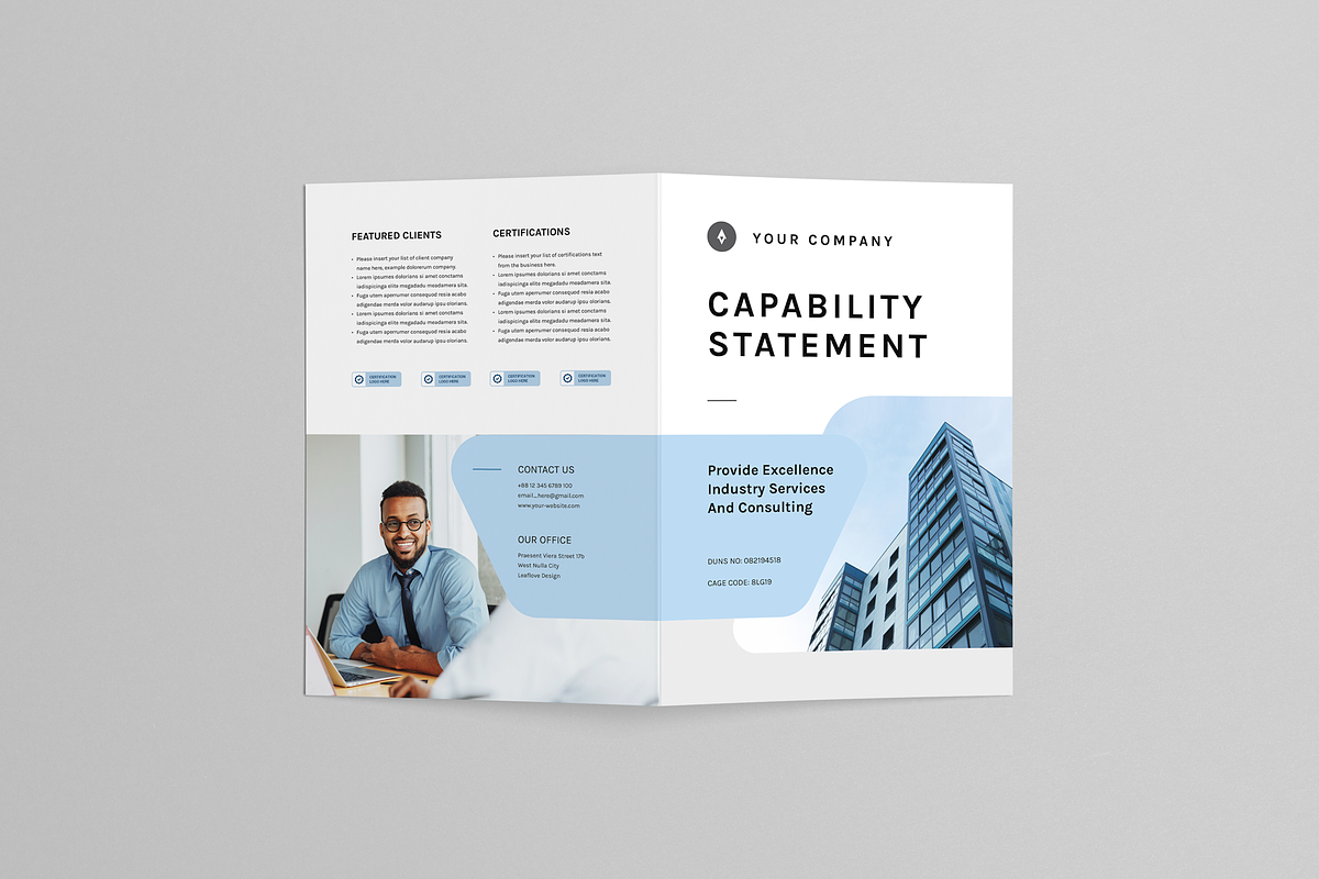 Capability Statement Brochure, a Brochure Template by Leaflove
