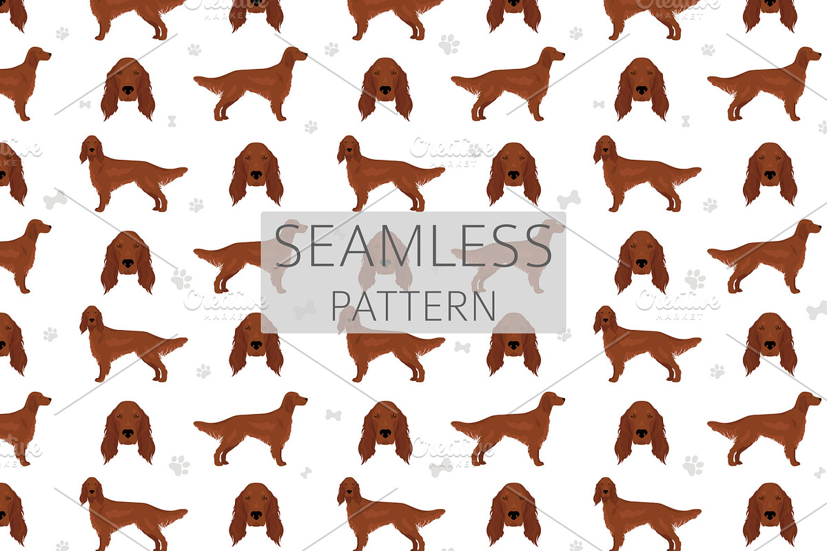 Irish Red Setter clipart, an Animal Illustration by pet design shop (Photo 2 of 8)