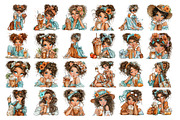 Whimsical Summer Coffee Girl Clipart, a Seasonal Illustration by Daily.Designs (Thumbnail 2 of 3)