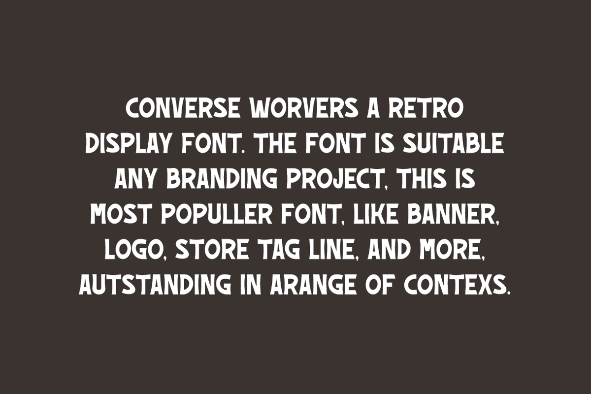 Converse Worvers - Retro Font, a Sans Serif Font by Iqsiart Studio (Photo 2 of 6)