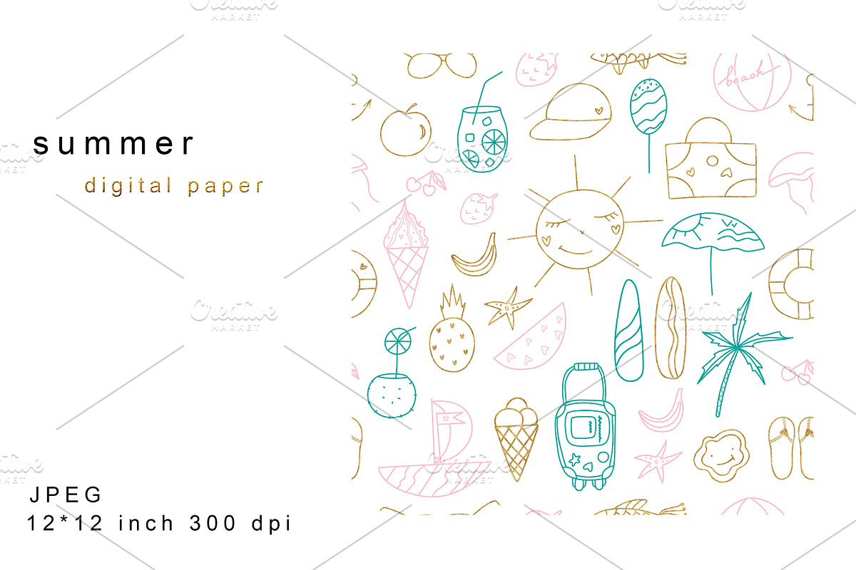 Summer Doodles And Patterns, a Graphic by kh_cat (Photo 3 of 4)