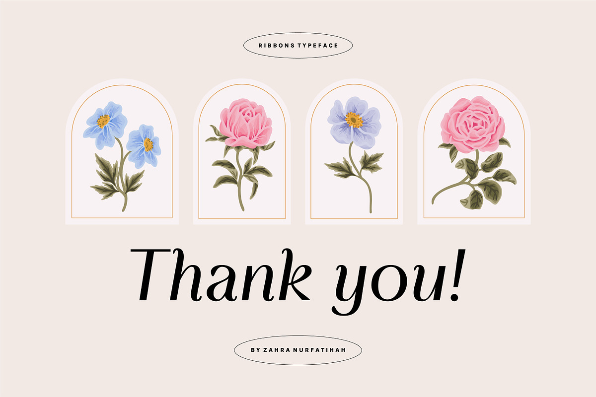RIBBONS - Display Font, a Sans Serif Font by Artflorara (Photo 12 of 12)
