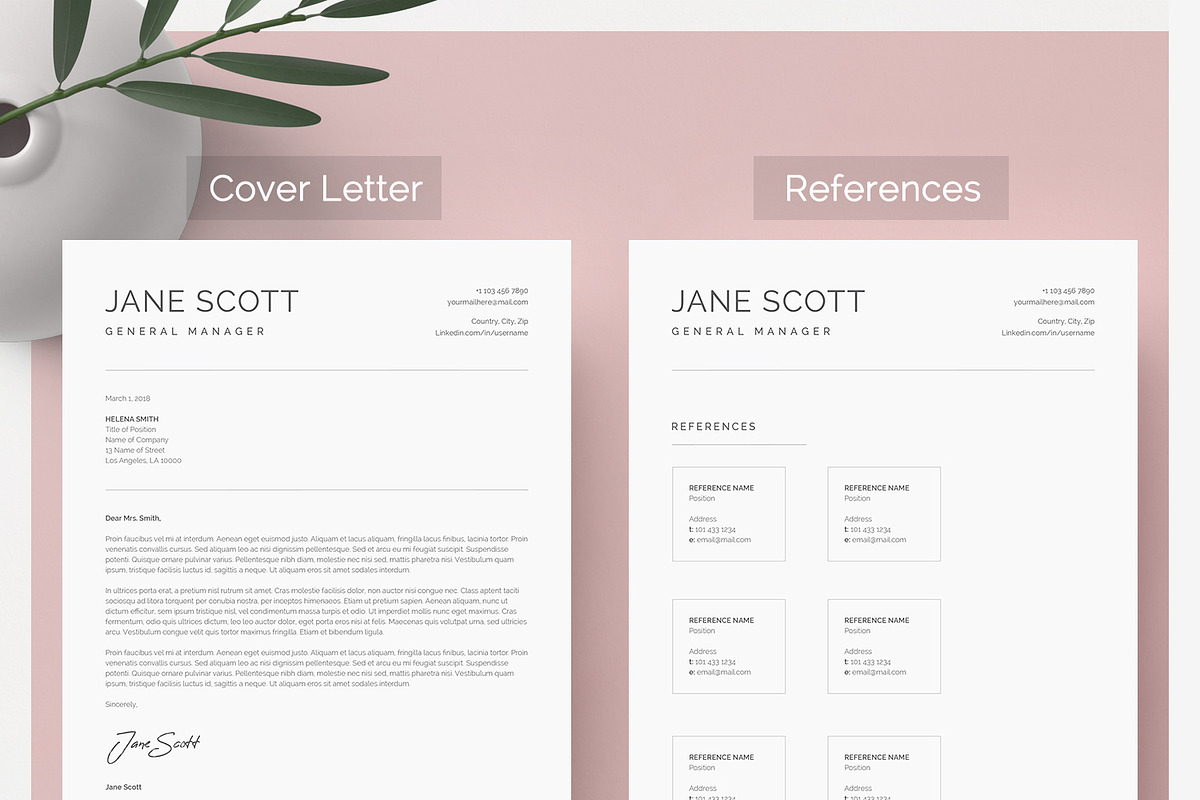 Word Resume & Cover Letter Template, a Resume Template by DemeDesign (Photo 2 of 6)