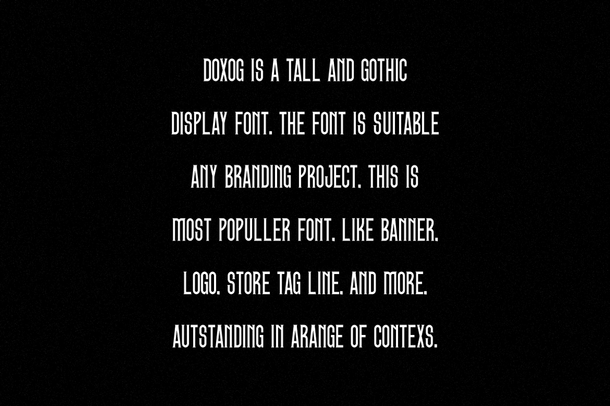 Doxog - Gothic Typeface Font, a Blackletter Font by QR Design Studio (Photo 4 of 7)