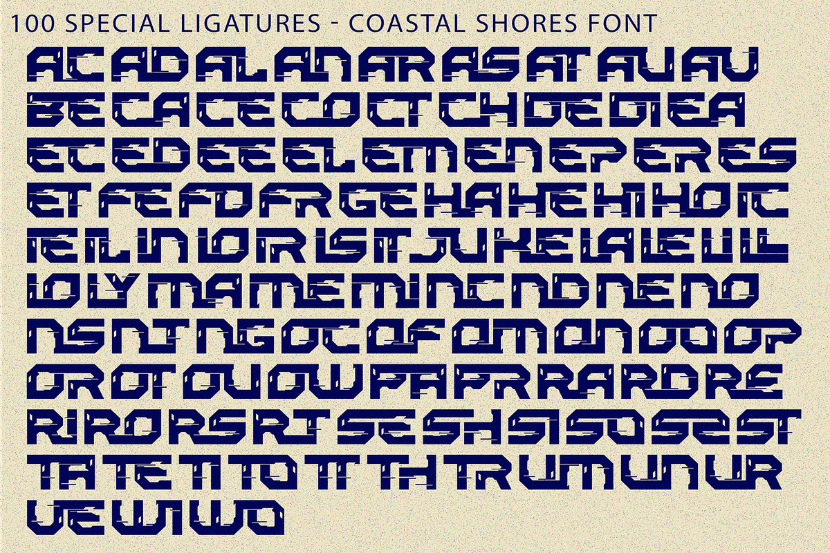 COASTAL SHORES - CYBERPUNK FONT, a Sans Serif Font by 177Studio (Photo 5 of 7)