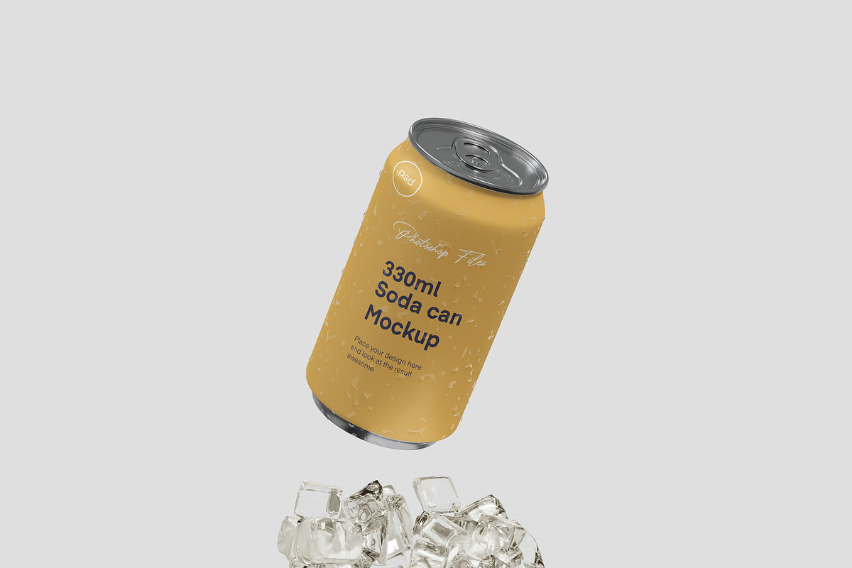 Soda Can Mockup, a Cups & Container Mockup by graphiccrew (Photo 10 of 12)