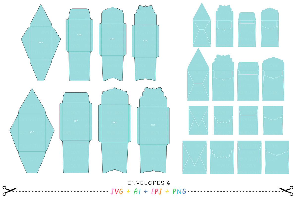 Envelopes Bundle SVG Cutting Files, an Invitation Template by Miss Tiina (Photo 7 of 11)