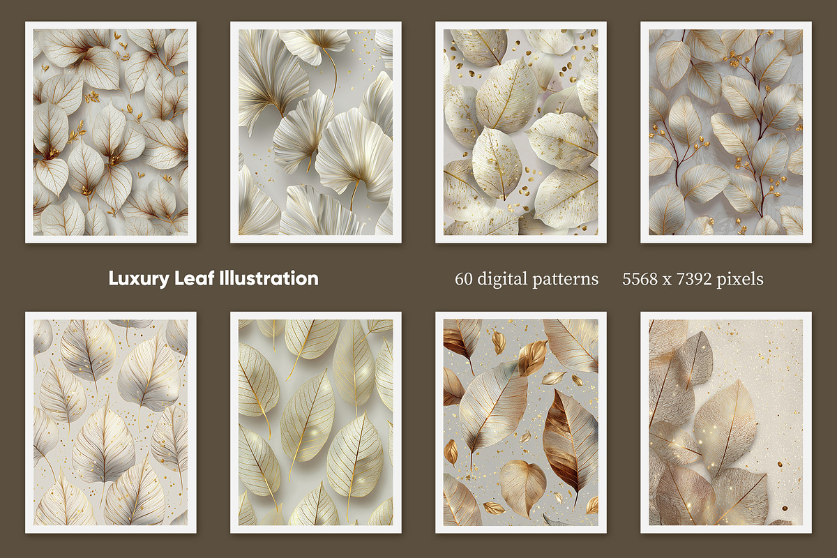 Luxury Leaf Illustration, a Decorative Illustration by Housui Patterns (Photo 4 of 10)