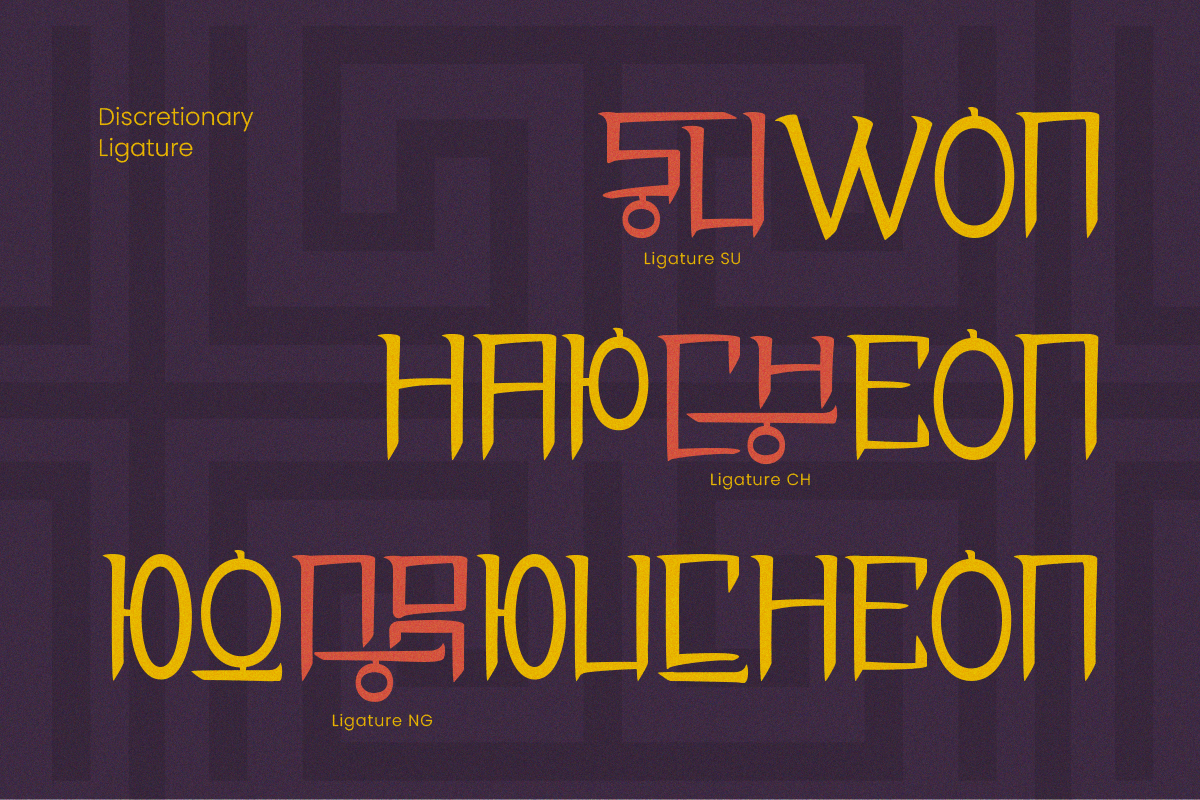 Hyogajo - Modern Korean Display, a Symbol Font by Pandeka Studio (Photo 6 of 9)