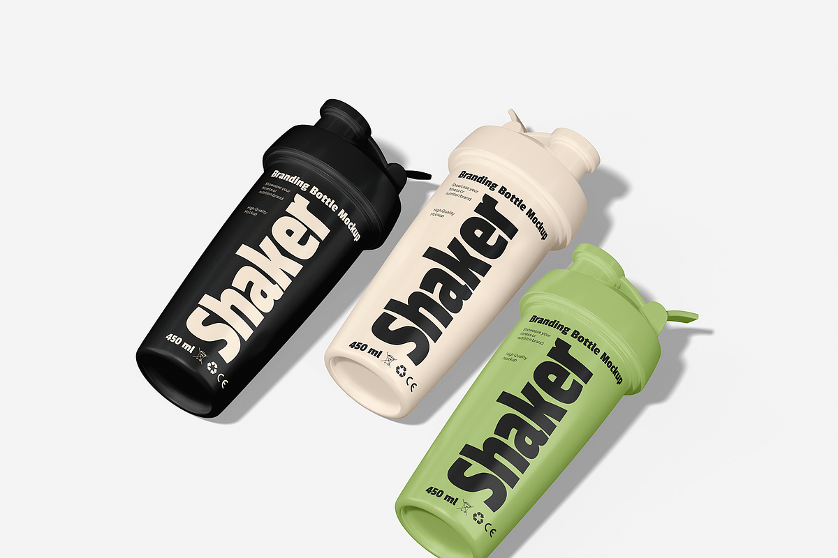 Shaker Bottle Mockup, a Cups & Container Mockup by Bartama Graphic (Photo 3 of 4)