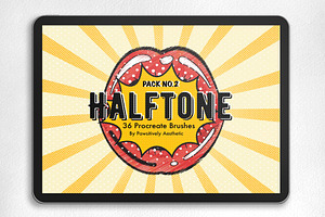 36 Halftone Procreate Brushes