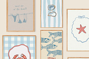 Coastal Wall Art Prints Bundle, a Background Graphic by Artemsky (Thumbnail 7 of 15)