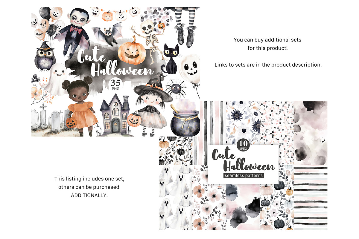 Cute Halloween Papers, a Pattern Graphic by GlamArtZhanna (Photo 2 of 4)