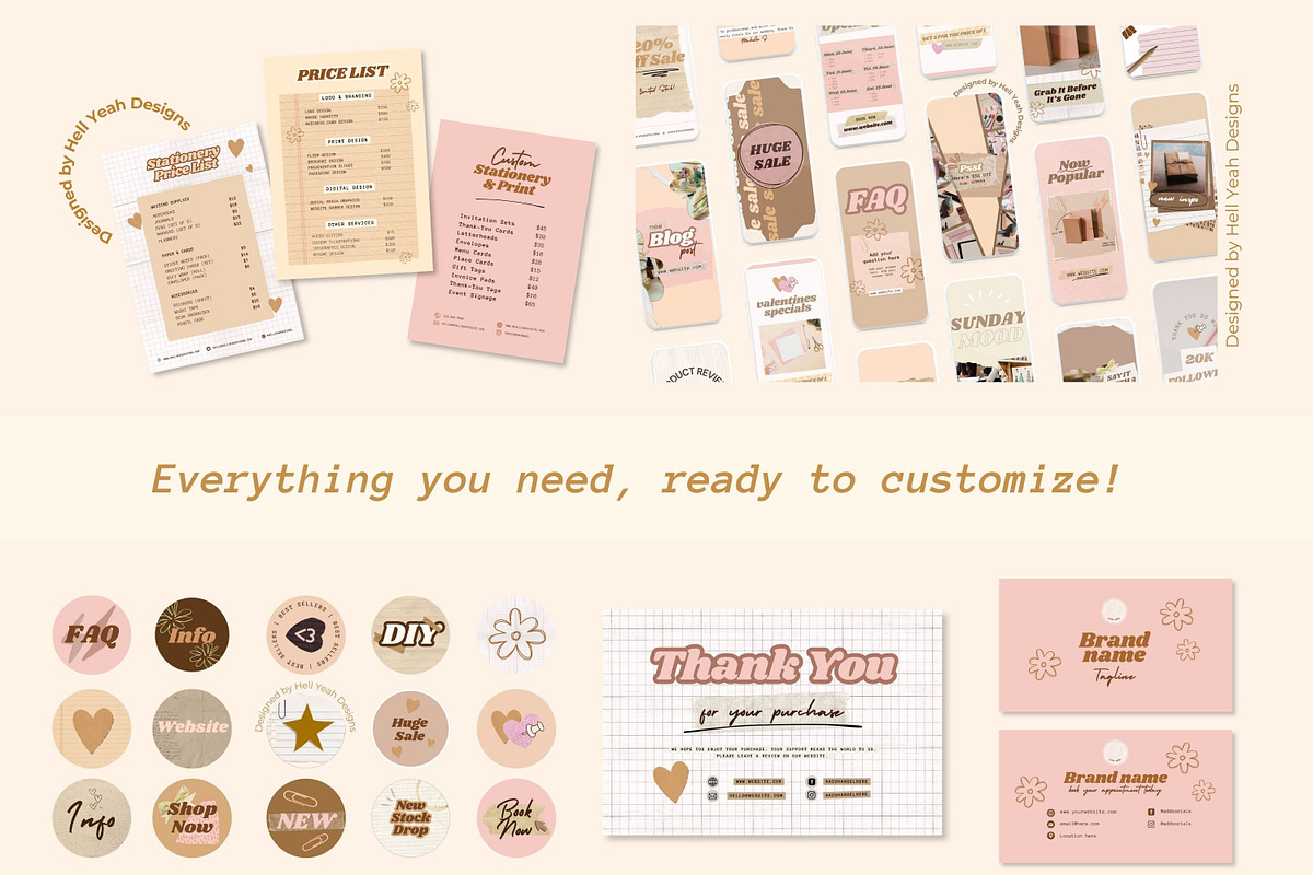 Retro Collage Branding Starter Kit, a Social Media Template by Hell Yeah Designs (Photo 9 of 22)