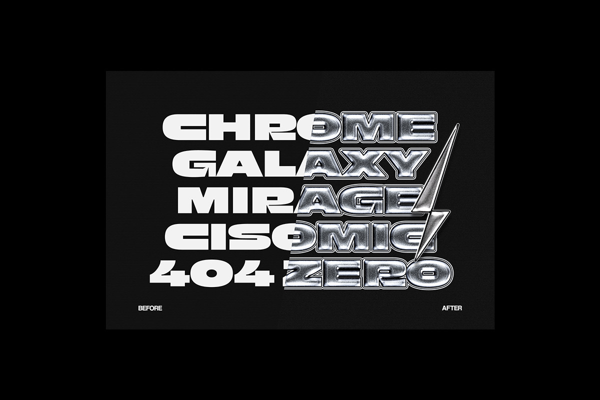 Dark Chrome Text Effect, a Layer Style Add-On by Matsero (Photo 4 of 4)