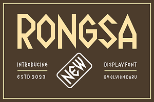 Rongsa - Display Font
