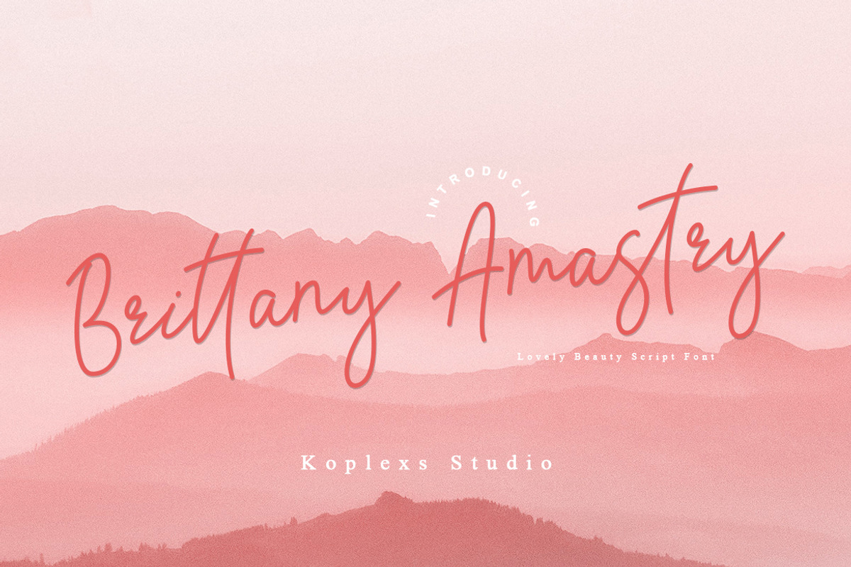 Brittany Amastry, a Script Font by Koplexs Studio (Photo 1 of 8)