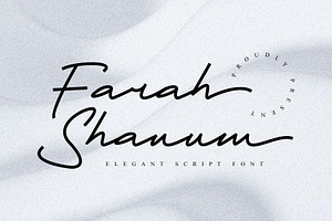 Farah Shanum - Script Font