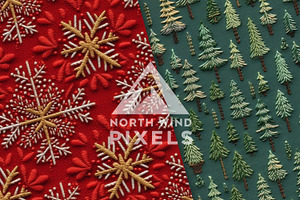 12 Christmas Embroidery Backgrounds